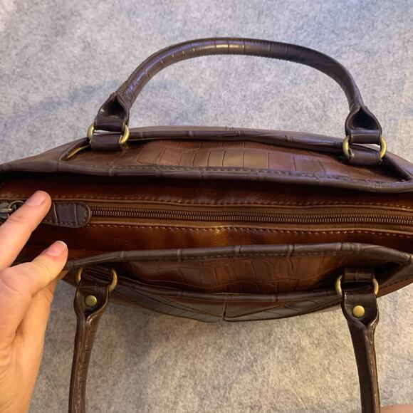 Vintage Relic for Fossil Vegan Leather Handbag, Shoulder Bag or Crossbody, 90's - Picture 6 of 12